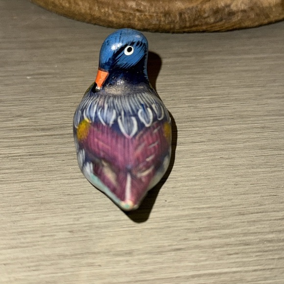 VTG Handcrafted Wooden Duck/Bird Figurine - Multicolored Trinket Home Decor - Picture 3 of 13